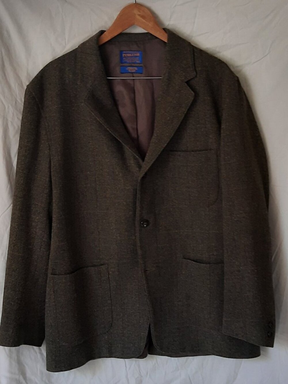 Pendleton Wool Sportcoat, Forest Green, Men's XL